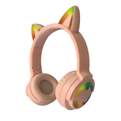 Flashing LED Cute Cat Ears Headphones Bluetooth Wireless Headset With Mic Kid Girl Stereo Music